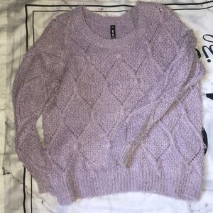 Design Lab Lavender Eyelash Sweater